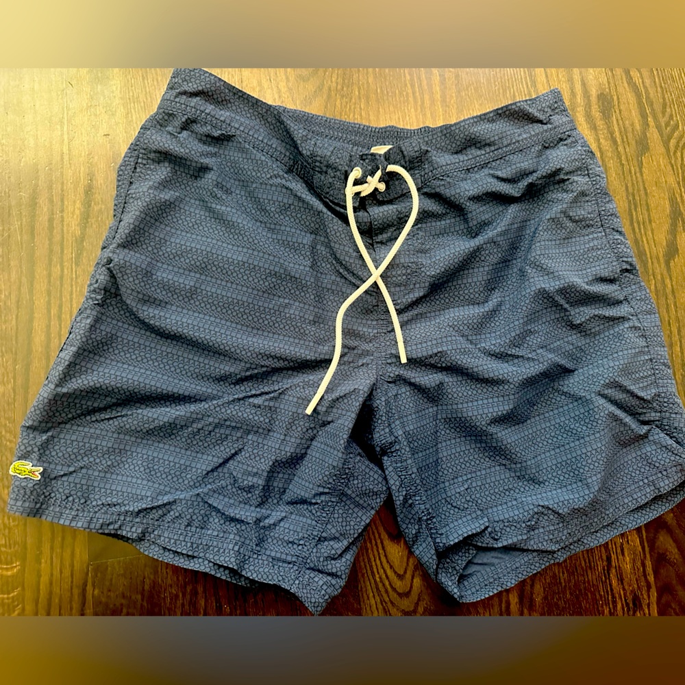 Men's Lacoste Blue Swim Shorts/Trunks Size Large, Good Condition